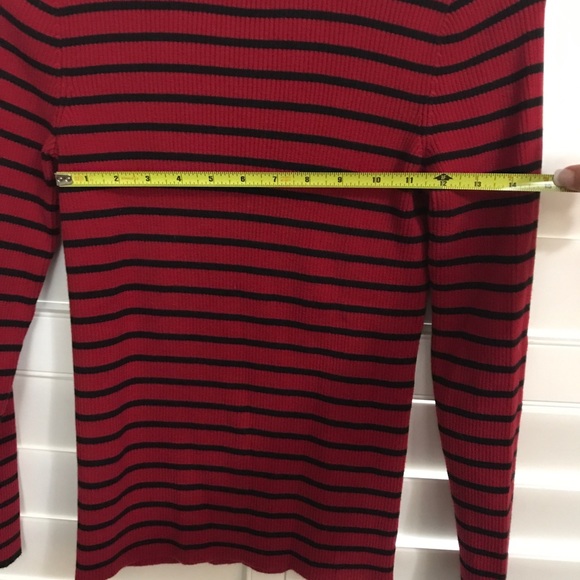 Ralph Lauren vintage striped red and black turtleneck - Picture 7 of 7